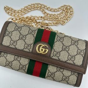 Gucci GG Supreme Sherry Line Long WOC